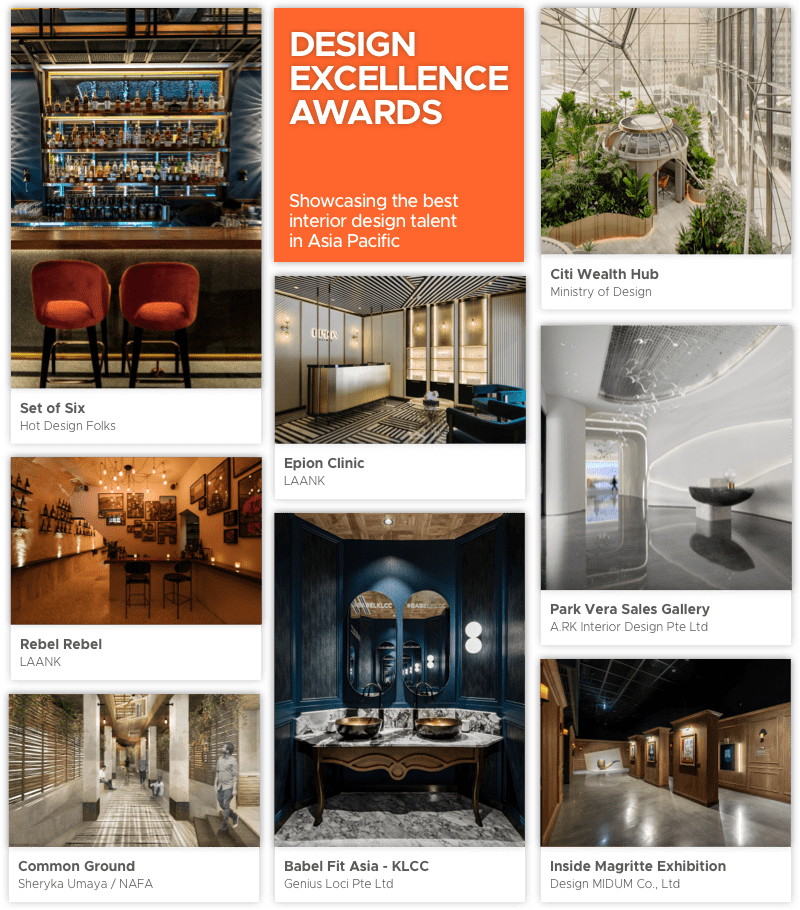 Design Excellence Awards – Showcasing the best interior design talent in Asia Pacific
